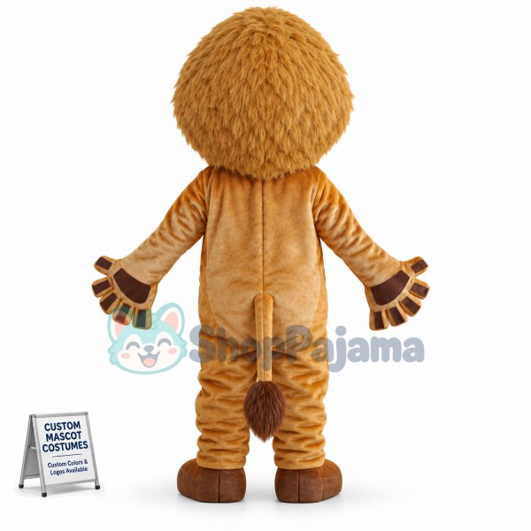 Alex Lion Plush Adult Mascot Costume