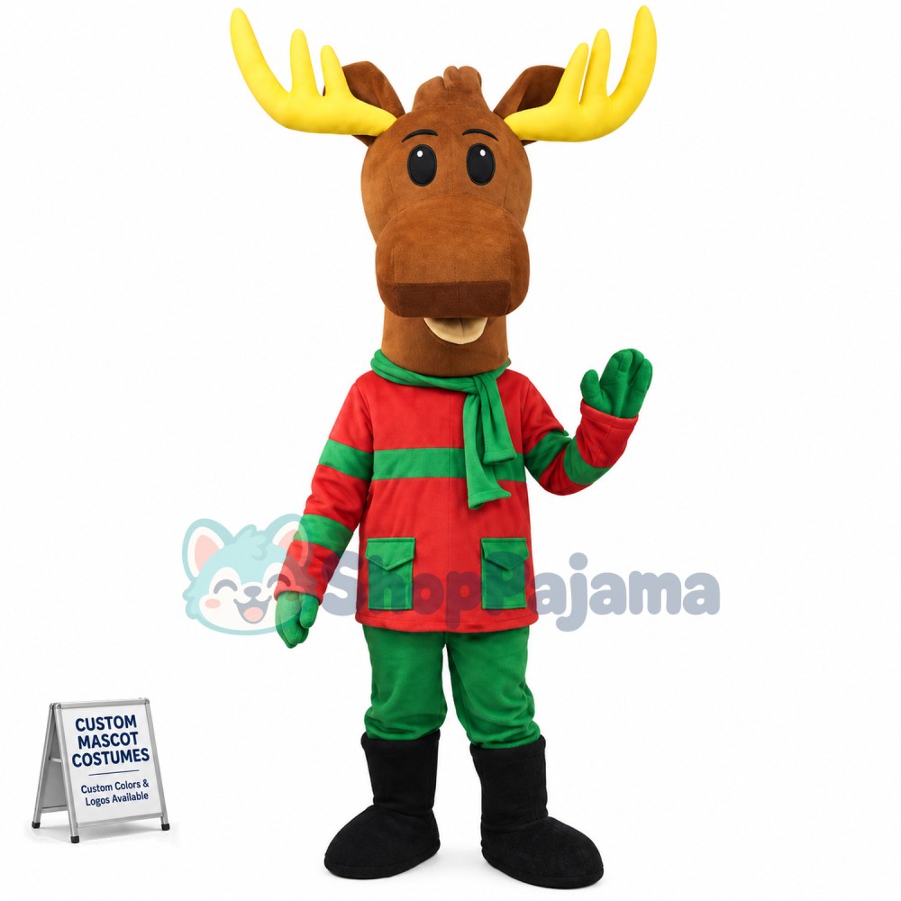 Lovely Christmas Deer Mascot Costume