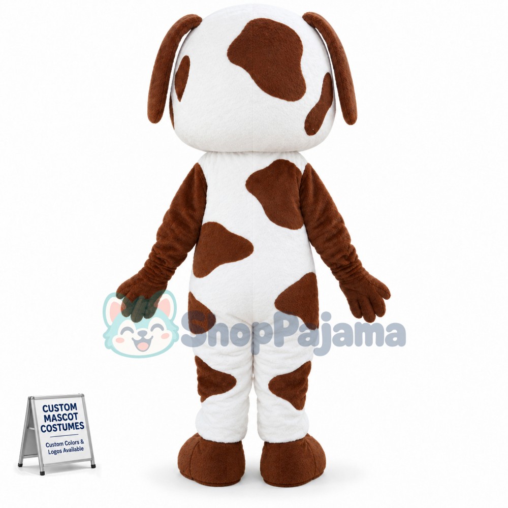 Baby Brown and White St Bernard Dog Mascot Costume