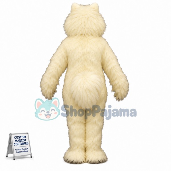 White Dog Mascot Costume