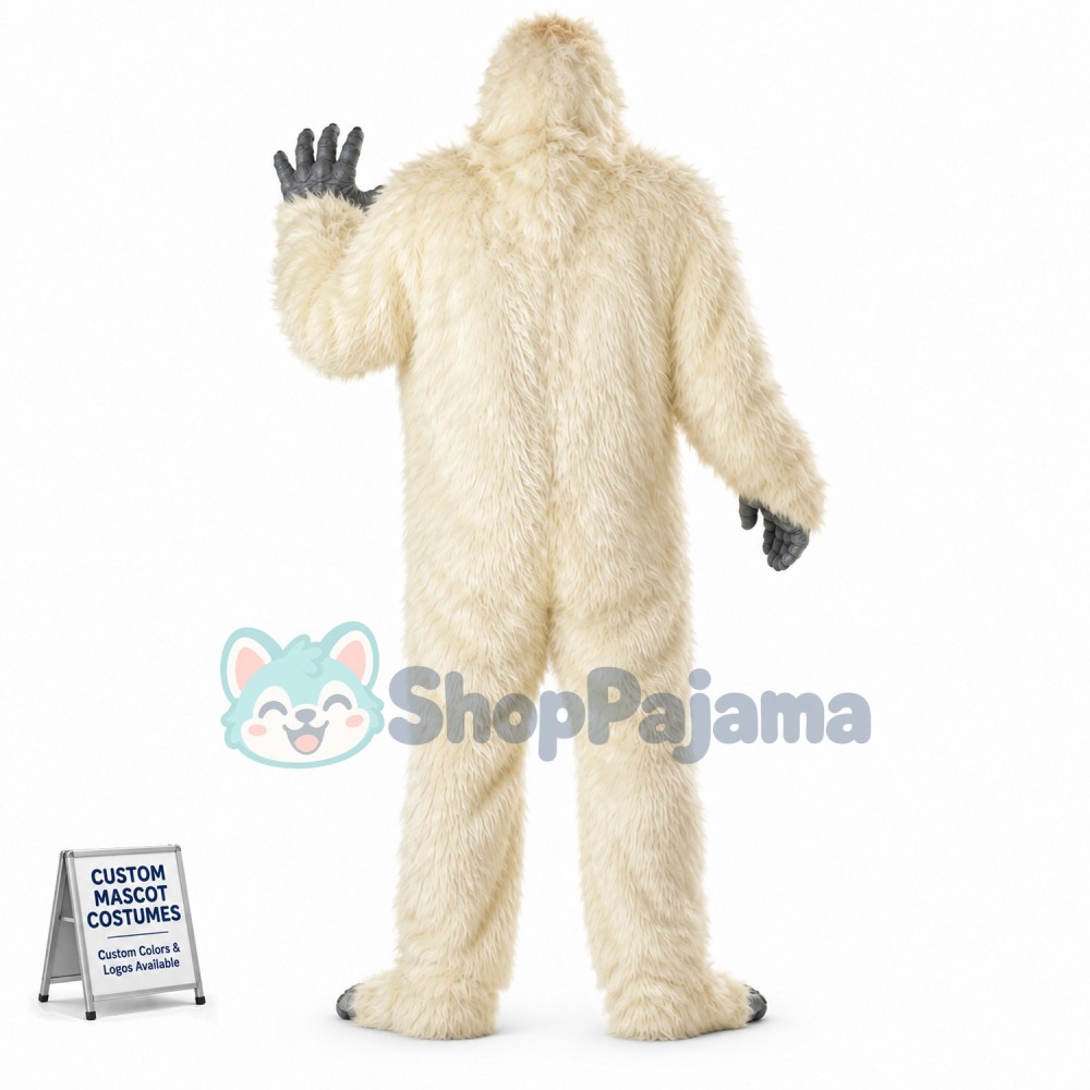 Adult Deluxe Abominable Snowman Scary Mascot Costume