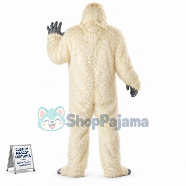 Adult Deluxe Abominable Snowman Scary Mascot Costume