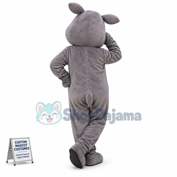 Realistic Rhinoceros Mascot Costume