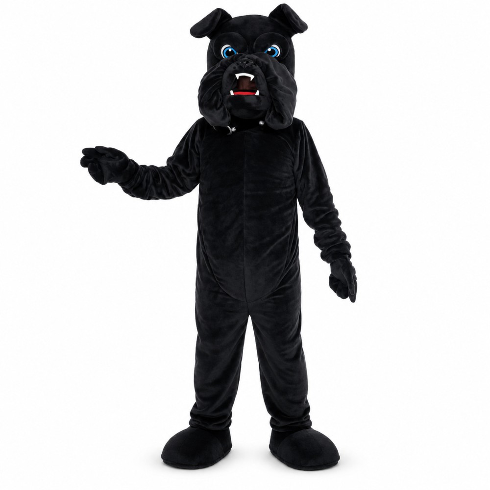 Black Bulldog Mascot Costume