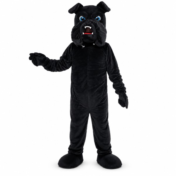 Black Bulldog Mascot Costume