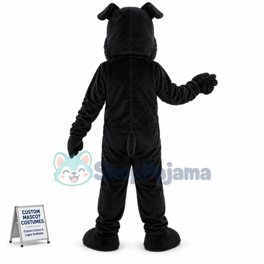Black Bulldog Mascot Costume