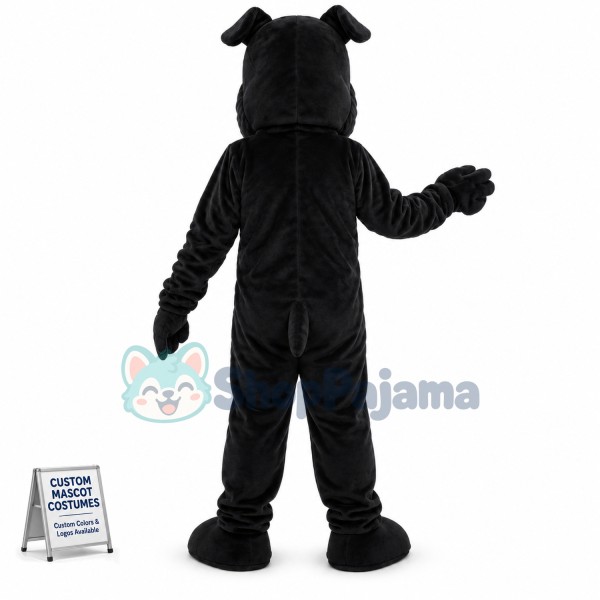 Black Bulldog Mascot Costume