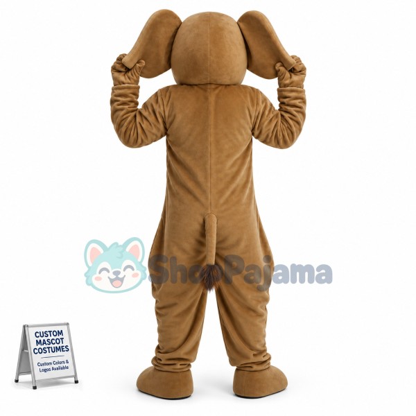 Brown Elephant Masot Costume 