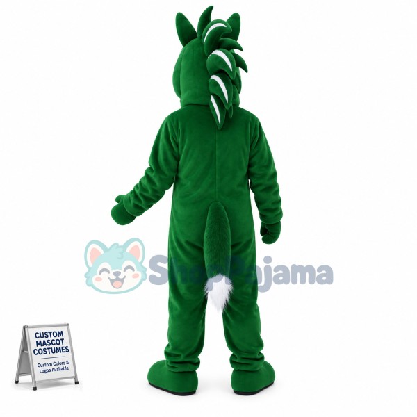 Green Trojan Horse Mascot Costume