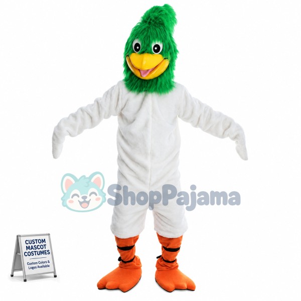Green Roadrunner Mascot Costume 