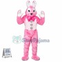 Adult Pink Bunny Mascot Costume