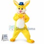 Yellow Rabbit Short Plush Adult  Mascot Costume