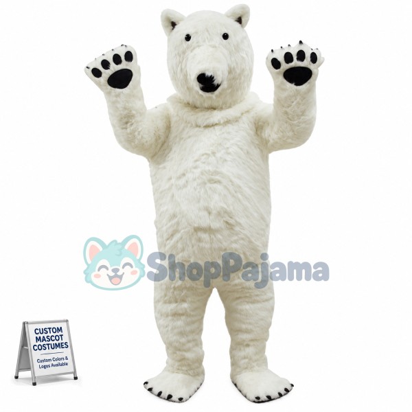White Polar Bear Mascot Costume