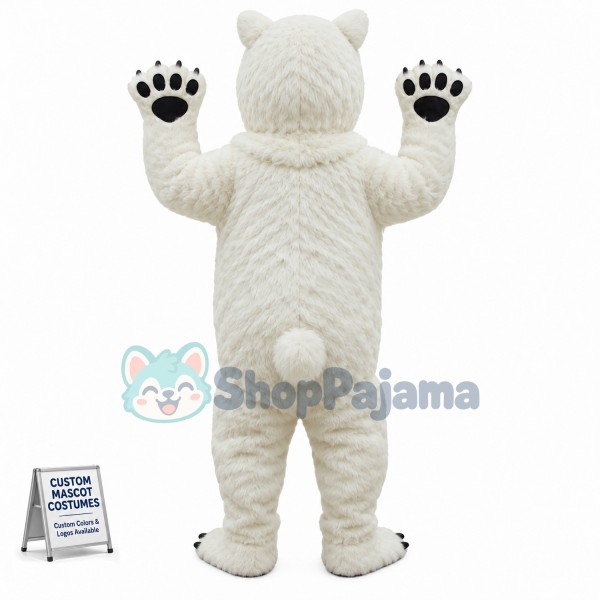 White Polar Bear Mascot Costume