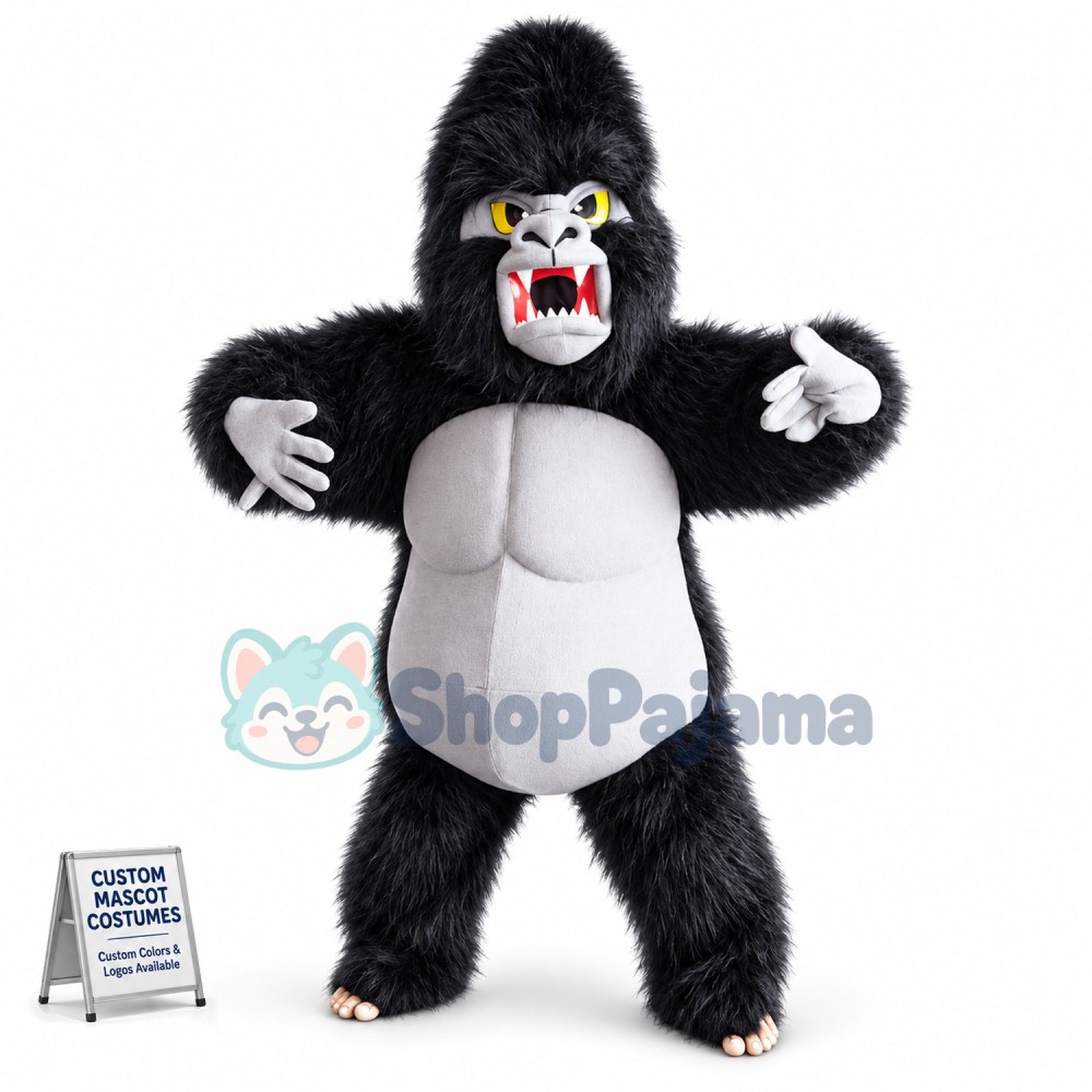 Black Gorilla Mascot Costume Adult Costume