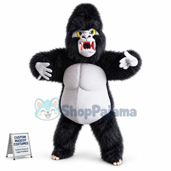 Black Gorilla Mascot Costume Adult Costume