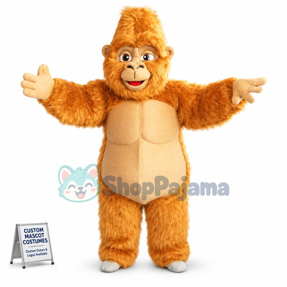 Brown Gorilla Mascot Costume Adult Costume