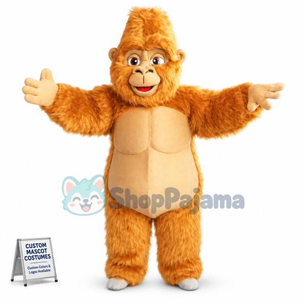 Brown Gorilla Mascot Costume Adult Costume