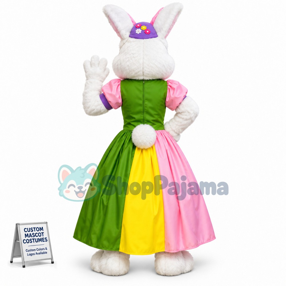 Girl Easter Bunny Mascot Costume