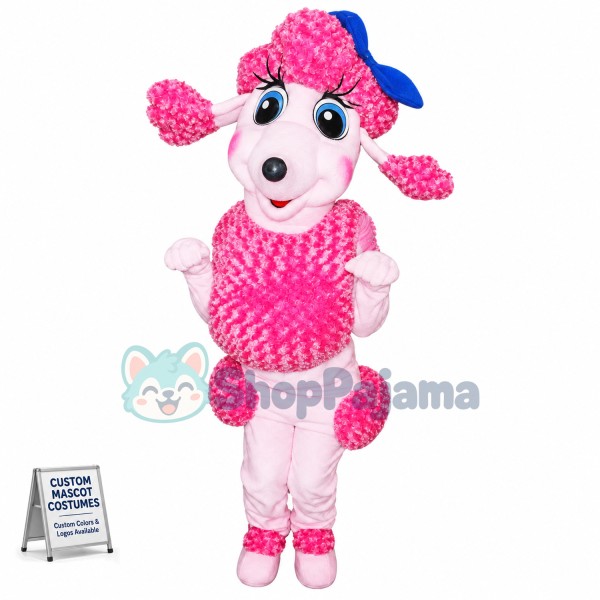 Pink French Poodle Mascot Costume Adult Costume
