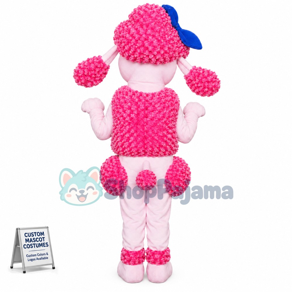 Pink French Poodle Mascot Costume Adult Costume