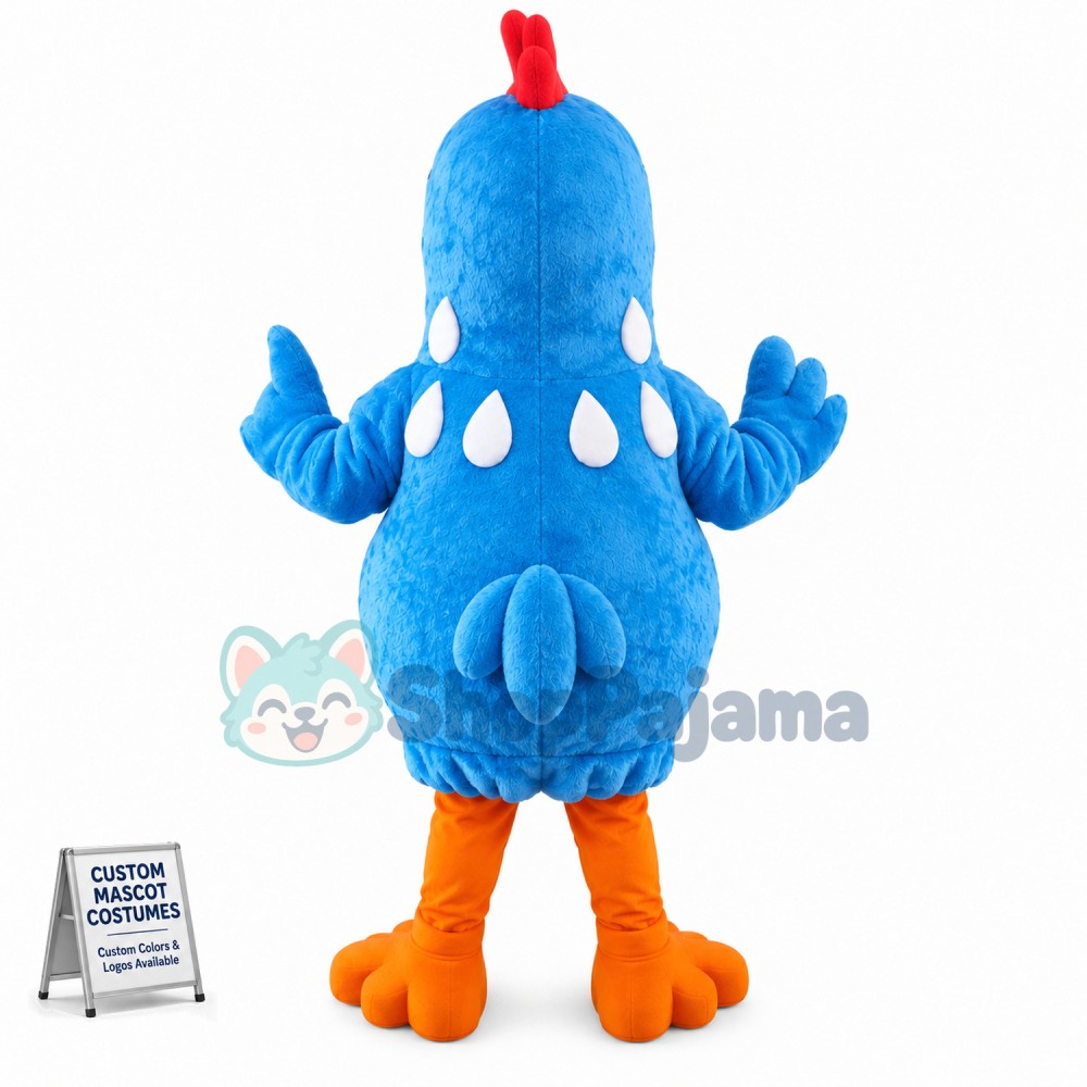 Blue Chicken Mascot Costume Adult Character Costume