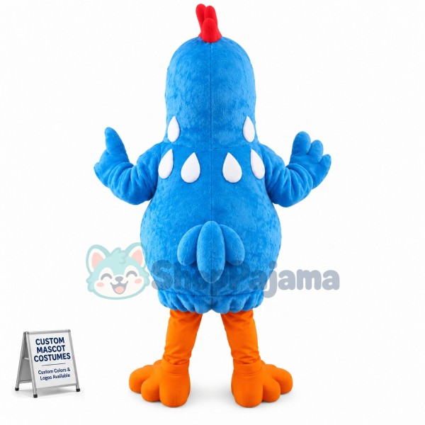 Blue Chicken Mascot Costume Adult Character Costume