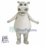 Big Fat Grey Hippo Mascot Costume