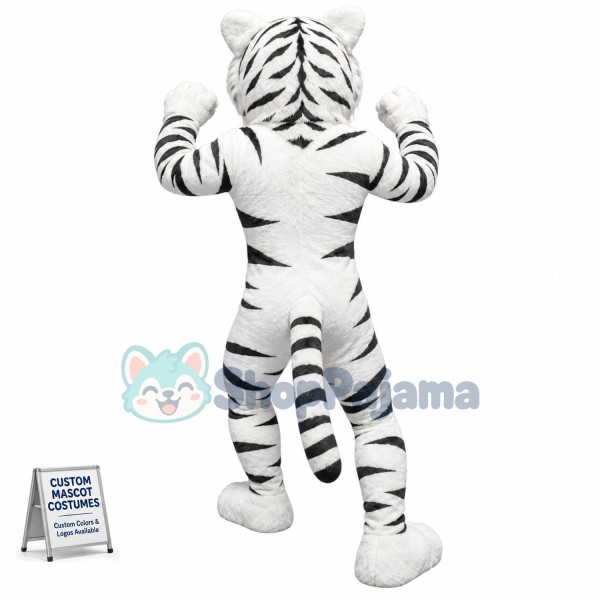 White Tiger Mascot Costume 