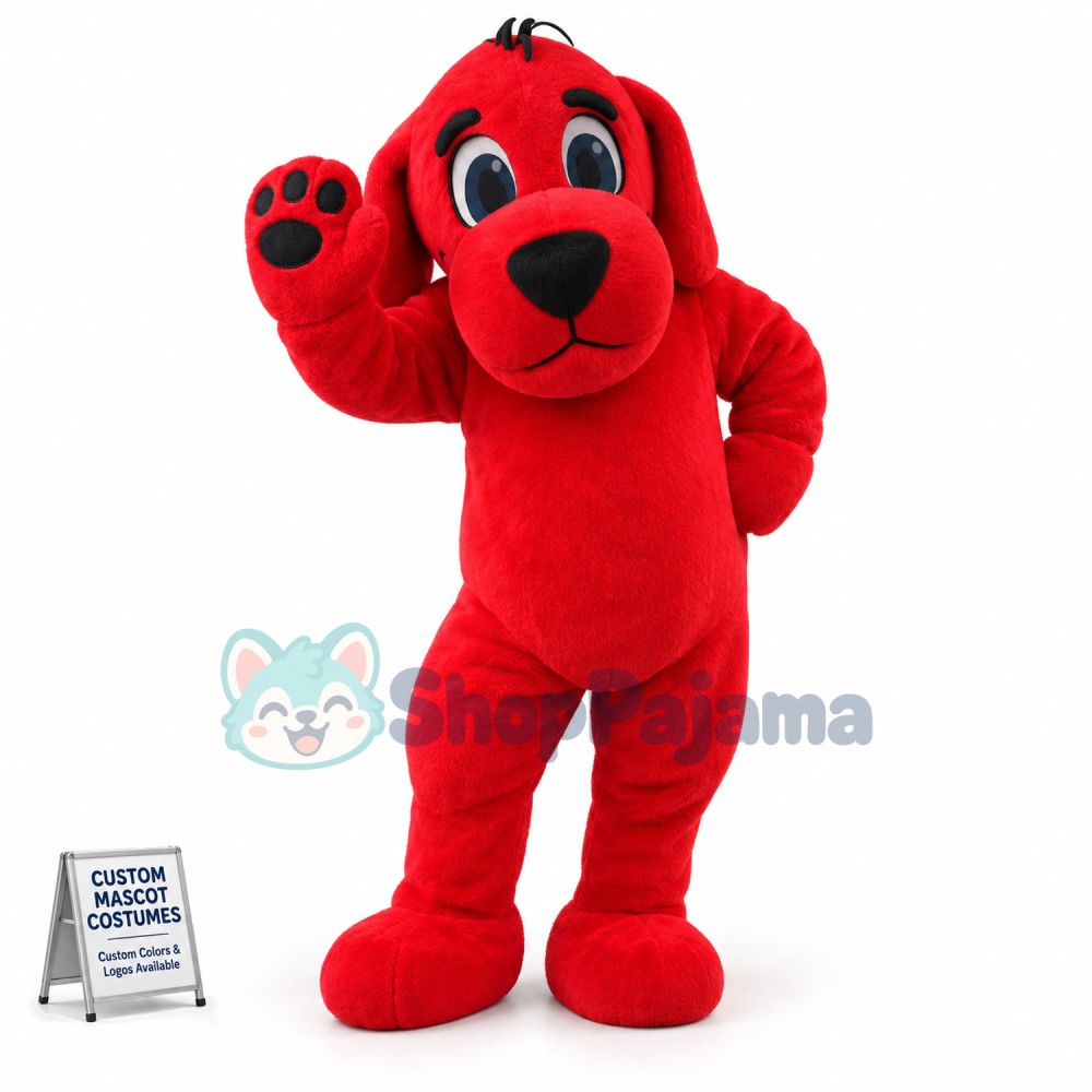 Big Red Dog Mascot Costume