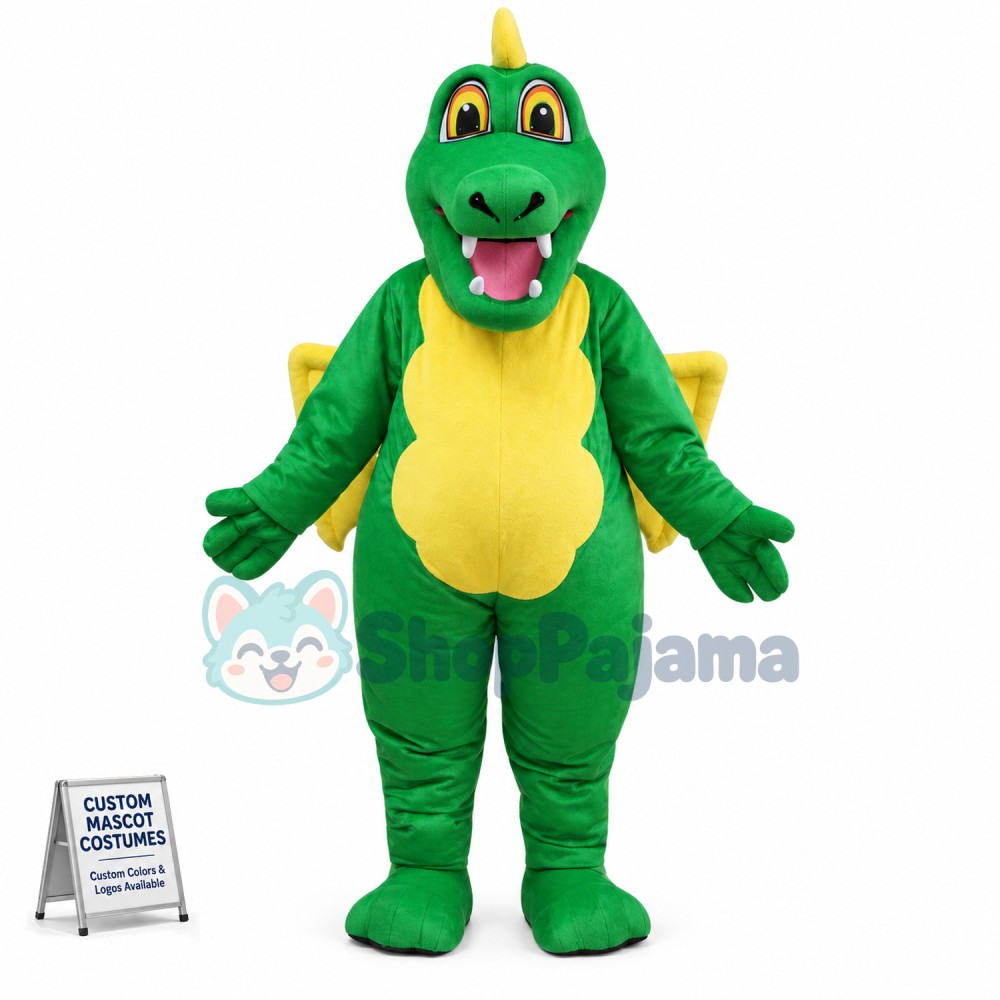 Adult Green Fly Dragon Mascot Costumes