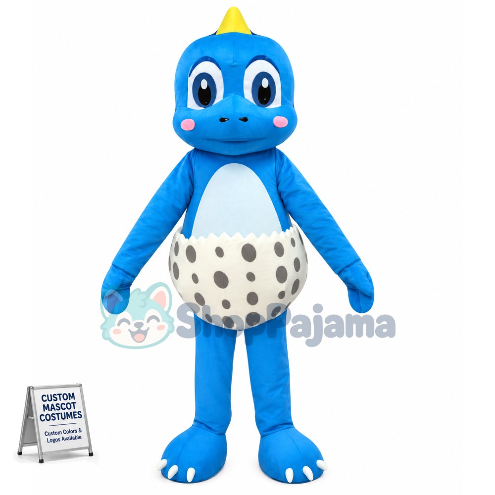 Blue Dinosaur Mascot Costume