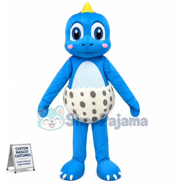 Blue Dinosaur Mascot Costume