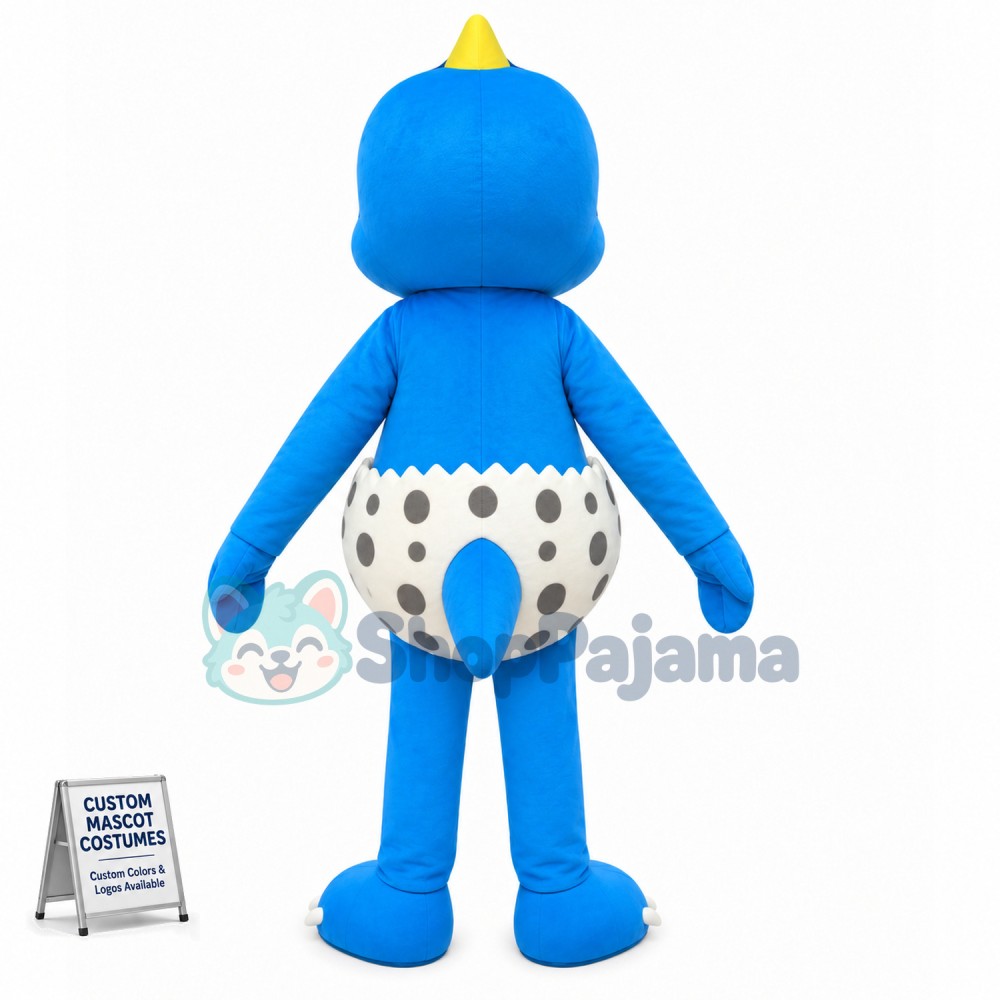 Blue Dinosaur Mascot Costume
