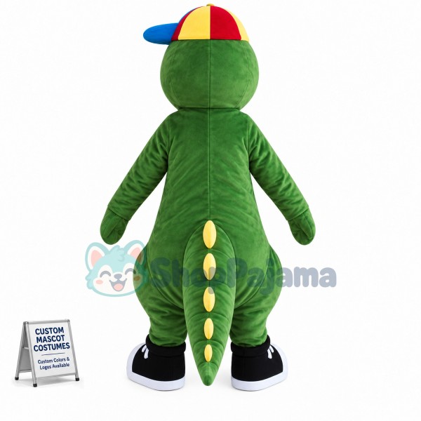 Adult Green Dinosaur Mascot Costume