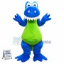 Adult Blue Green Dinosaur Mascot Costume