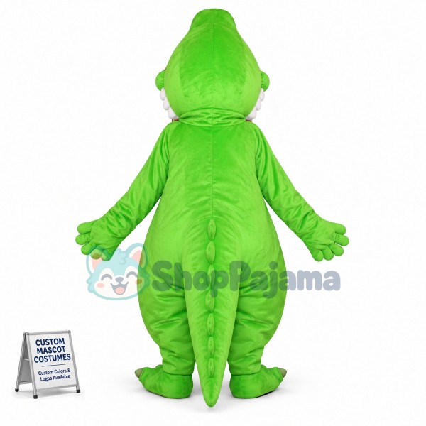 Adult Mascot Costume Green Dinosaur Costume