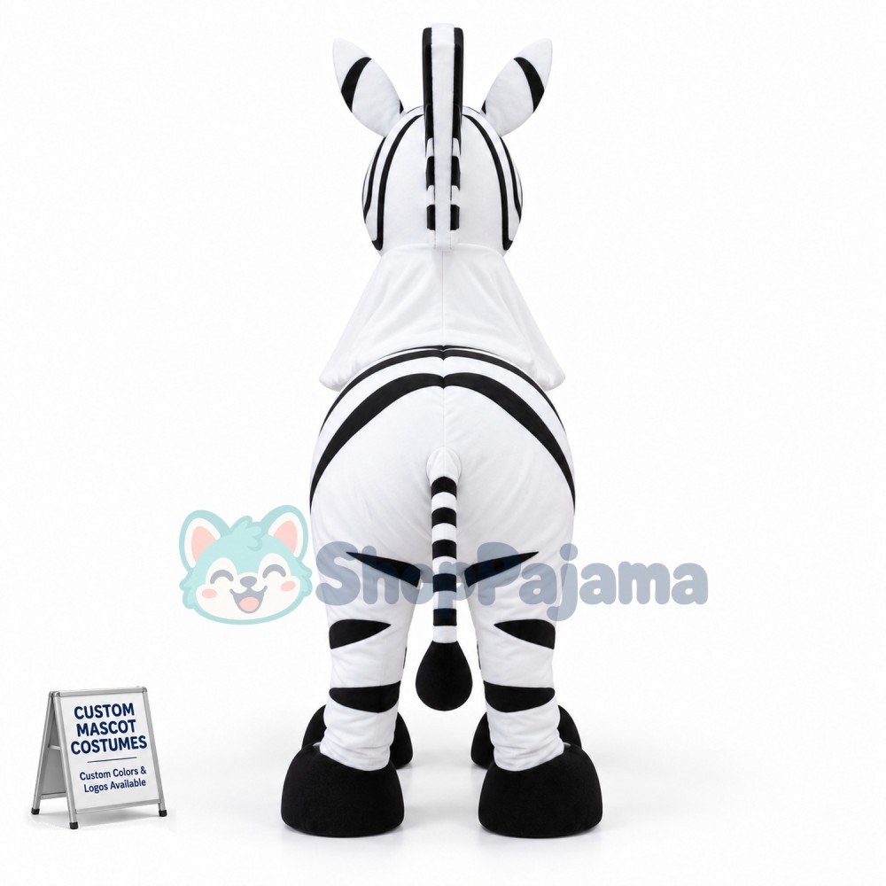 2 Person Adult Zebra Mascot Costumes