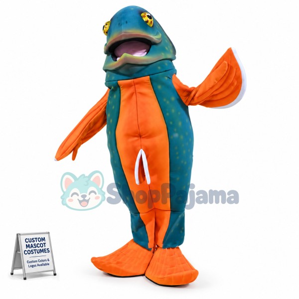 Brook Trout Fish Mascot Costume