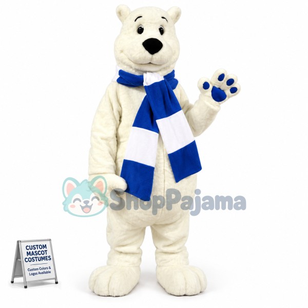 Breezy Polar Bear Mascot Costume 