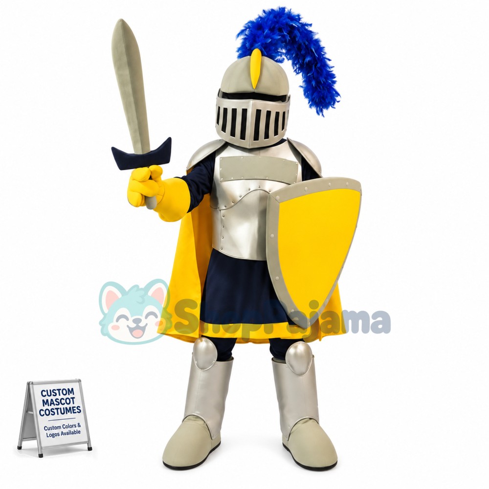 Yellow & Golden Knight Mascot Costume
