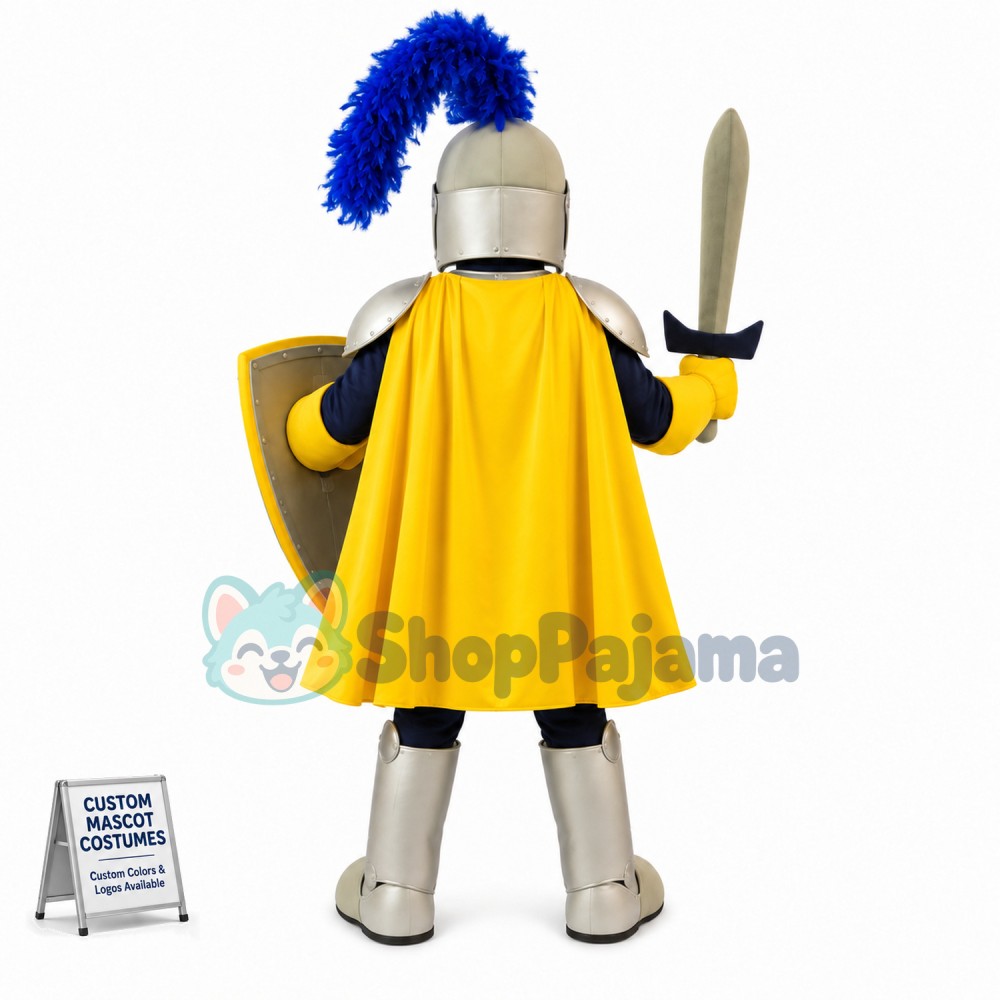 Yellow & Golden Knight Mascot Costume