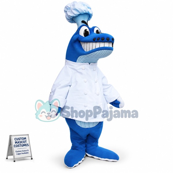 Chef Whale Mascot Costume