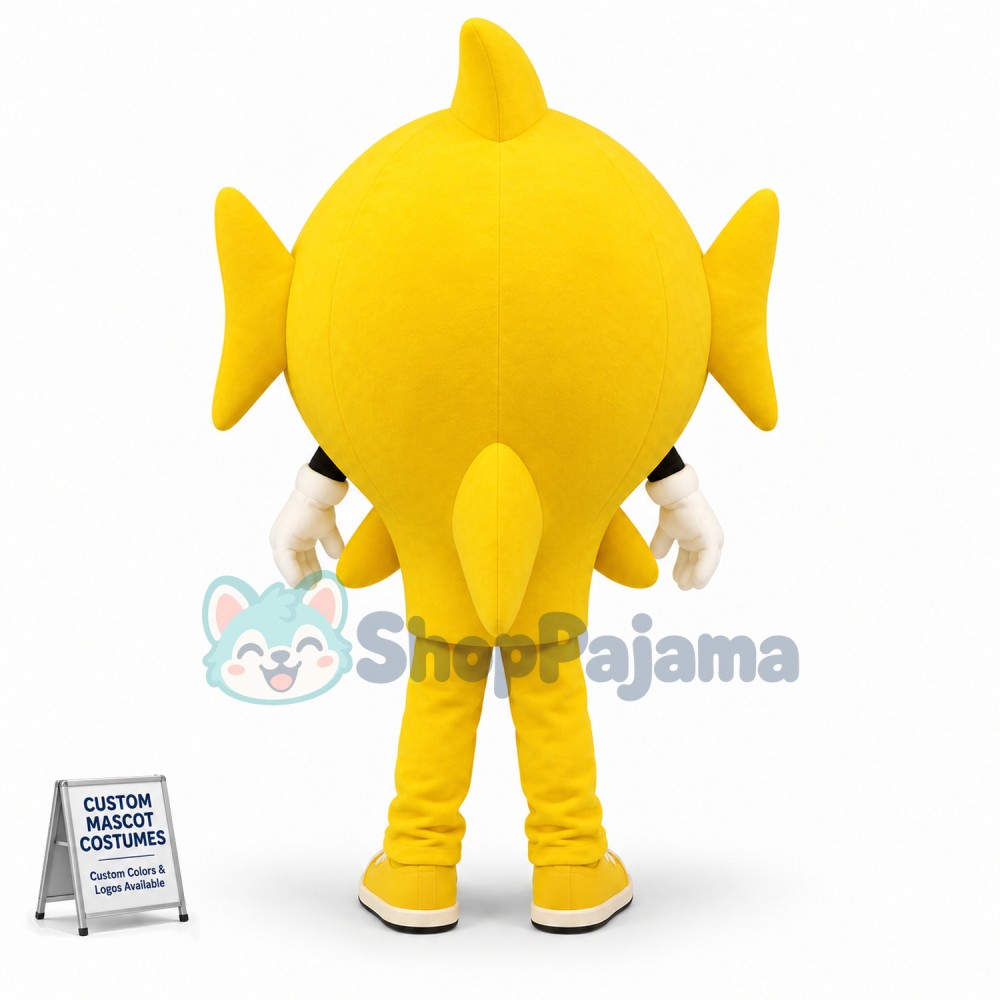 Yellow Fish Mascot Costume