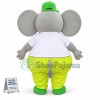 Big Fat Grey Elephant Mascot Costume