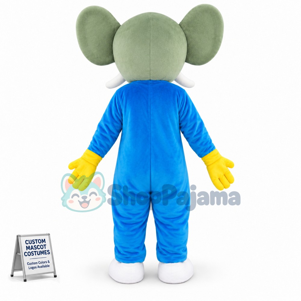 Blue Body Elephant Mascot Costume