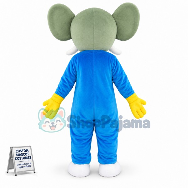 Blue Body Elephant Mascot Costume