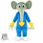 Blue Body Elephant Mascot Costume