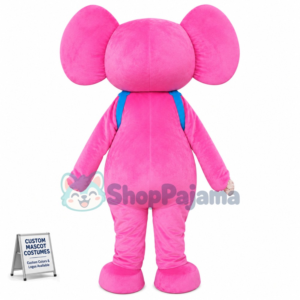 Adult Pink Elephant Mascot Costume