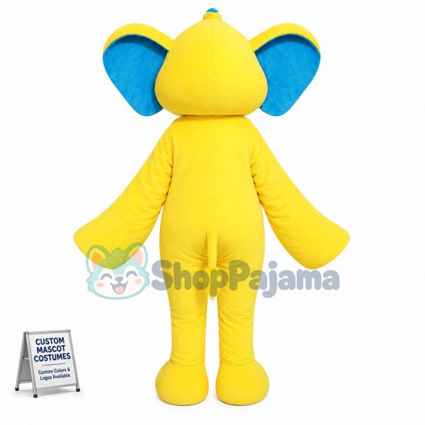 Yellow Elephant Mascot Costume